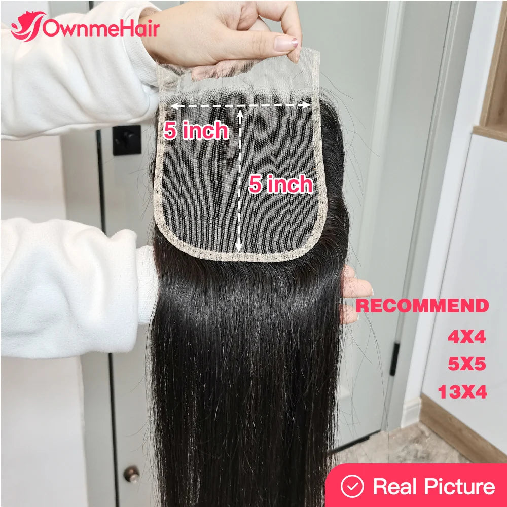 4x4 5x5 13x4 Transparent Lace Frontal Closure with Baby Hair