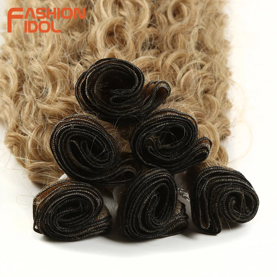 30 inch soft synthetic fake afro hair extensions