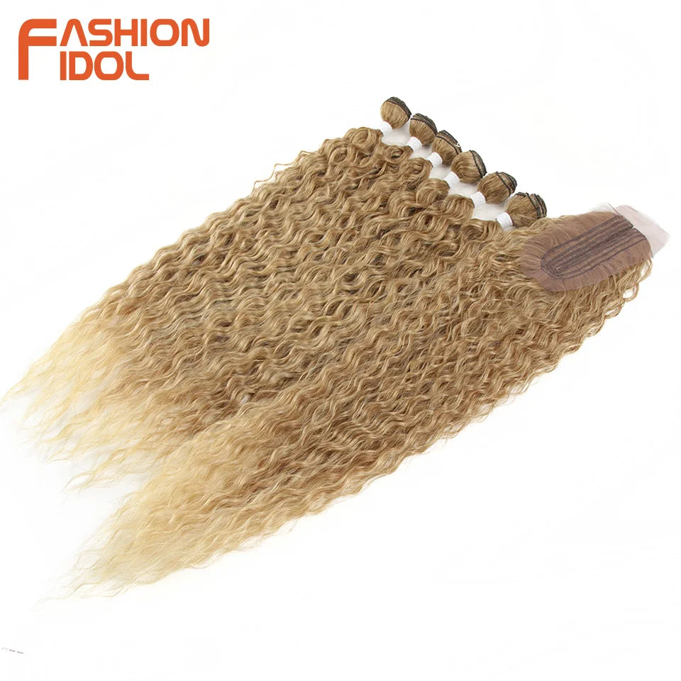 30 inch soft synthetic fake afro hair extensions