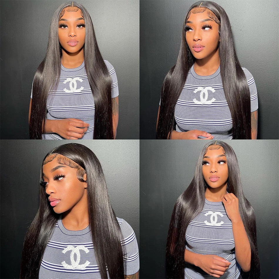 28 and 30 Inch Brazilian Straight 13x4 Lace Front Human Hair Wig