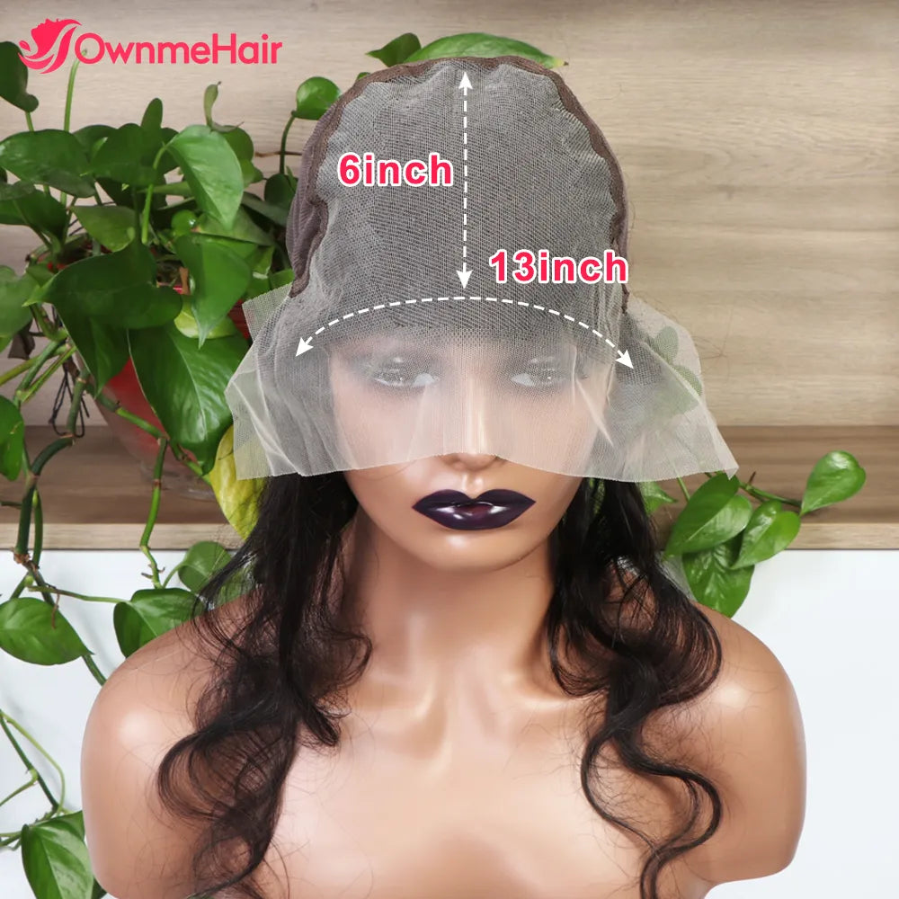 Body Wave 13x6 13x4 Transparent Lace Frontal Human Hair Wig