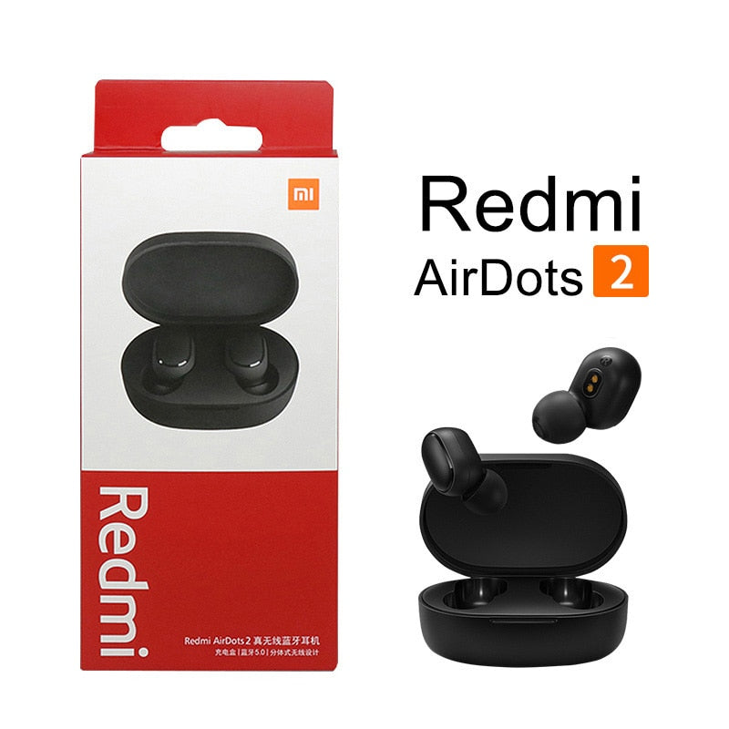 Original Xiaomi Redmi Airdots 2 Fone Bluetooth Earphones Wireless Bluetooth Headset with Mic Wireless Headphones Airdots Earbuds