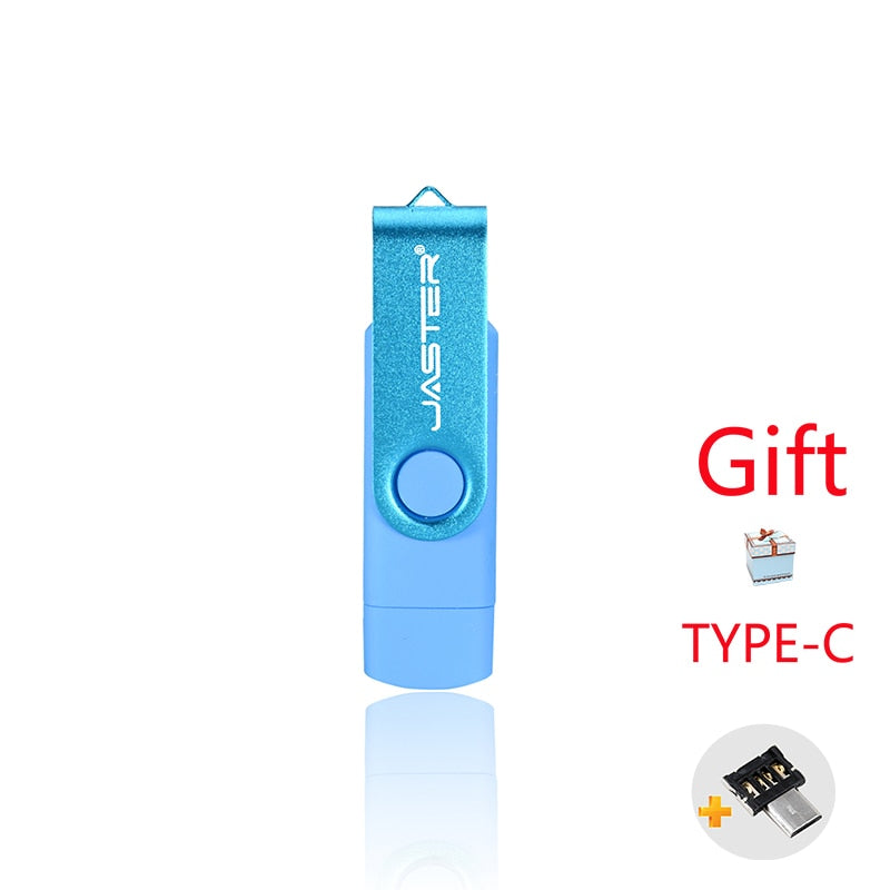 JASTER High Speed USB Flash Drive OTG Pen Drive 64gb 32gb USB Stick 16gb Rotatable Pen drive For Android Micro/PC Business gift