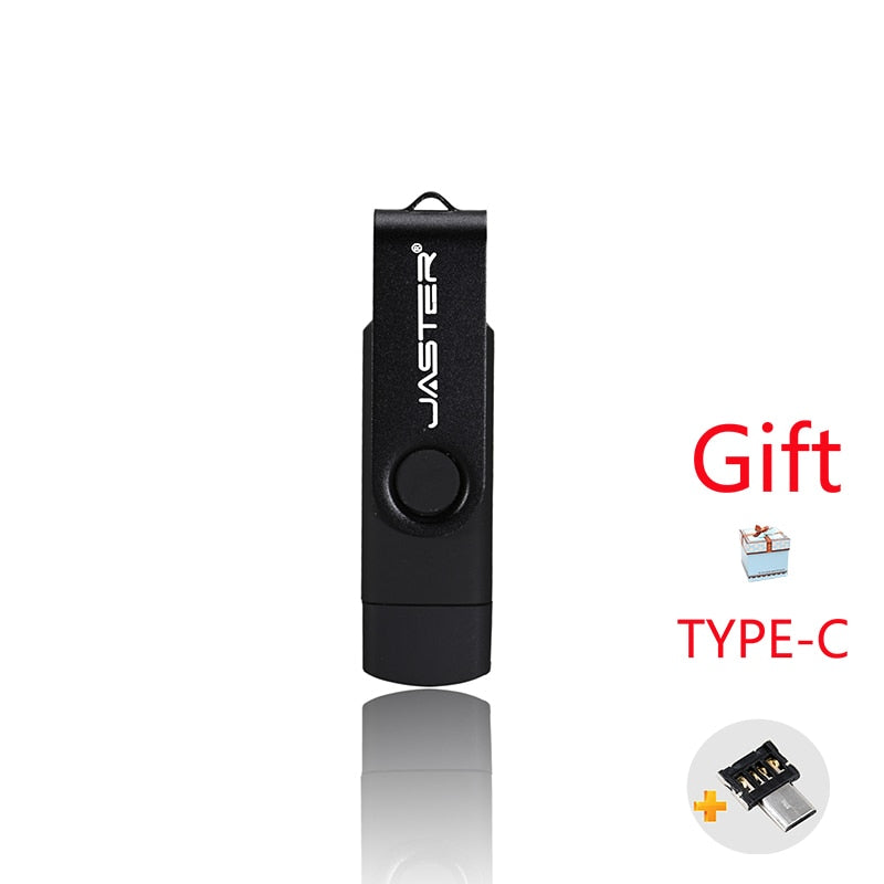 JASTER High Speed USB Flash Drive OTG Pen Drive 64gb 32gb USB Stick 16gb Rotatable Pen drive For Android Micro/PC Business gift