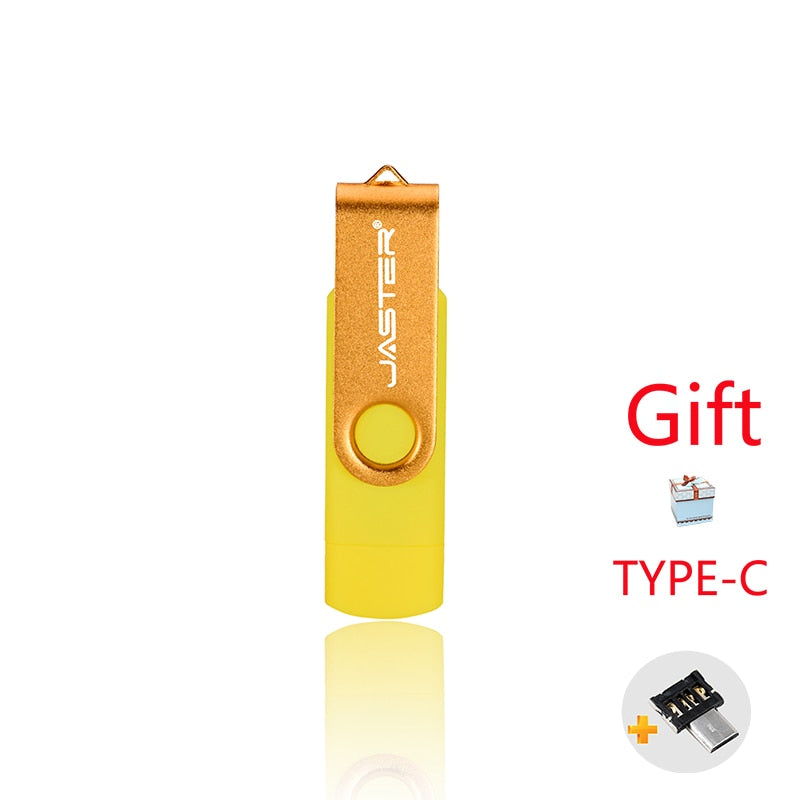 JASTER High Speed USB Flash Drive OTG Pen Drive 64gb 32gb USB Stick 16gb Rotatable Pen drive For Android Micro/PC Business gift