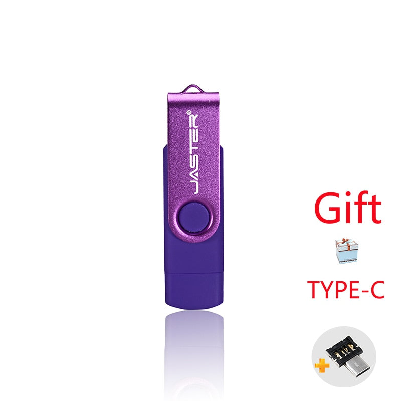 JASTER High Speed USB Flash Drive OTG Pen Drive 64gb 32gb USB Stick 16gb Rotatable Pen drive For Android Micro/PC Business gift