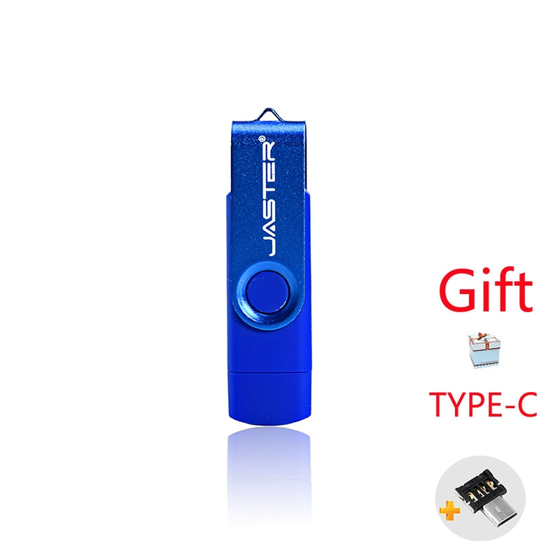 JASTER High Speed USB Flash Drive OTG Pen Drive 64gb 32gb USB Stick 16gb Rotatable Pen drive For Android Micro/PC Business gift