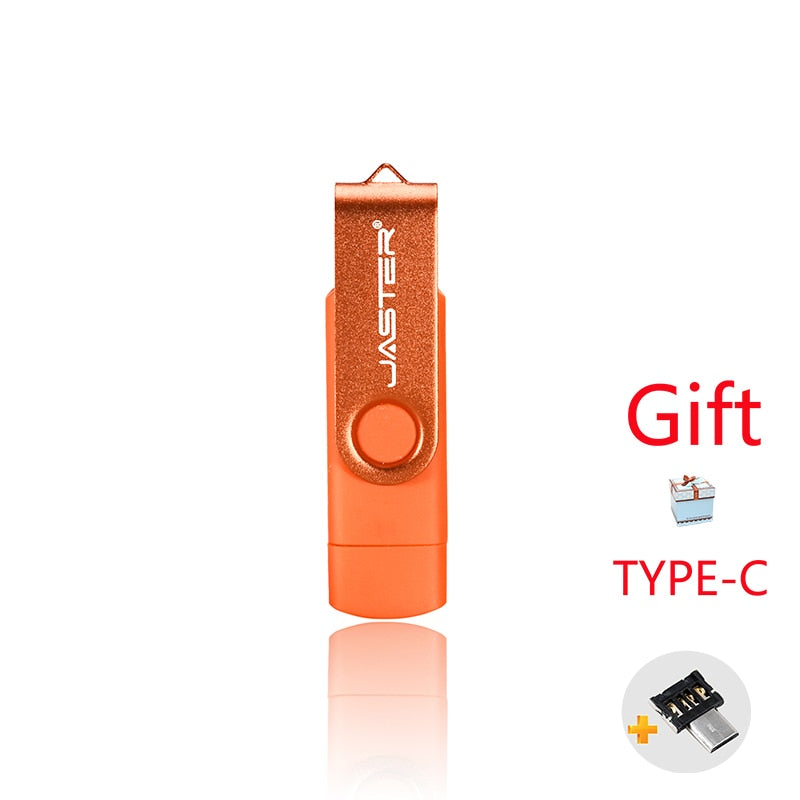 JASTER High Speed USB Flash Drive OTG Pen Drive 64gb 32gb USB Stick 16gb Rotatable Pen drive For Android Micro/PC Business gift