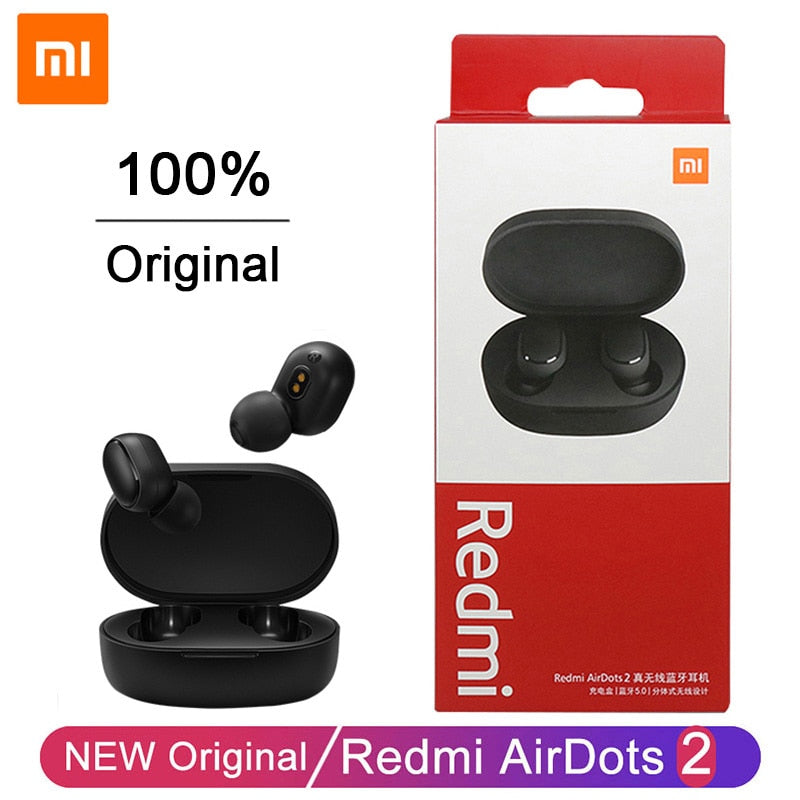 Original Xiaomi Redmi Airdots 2 Fone Bluetooth Earphones Wireless Bluetooth Headset with Mic Wireless Headphones Airdots Earbuds