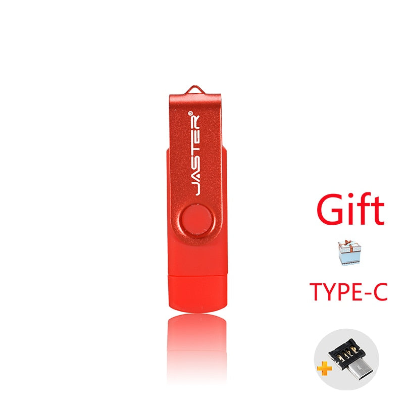 JASTER High Speed USB Flash Drive OTG Pen Drive 64gb 32gb USB Stick 16gb Rotatable Pen drive For Android Micro/PC Business gift